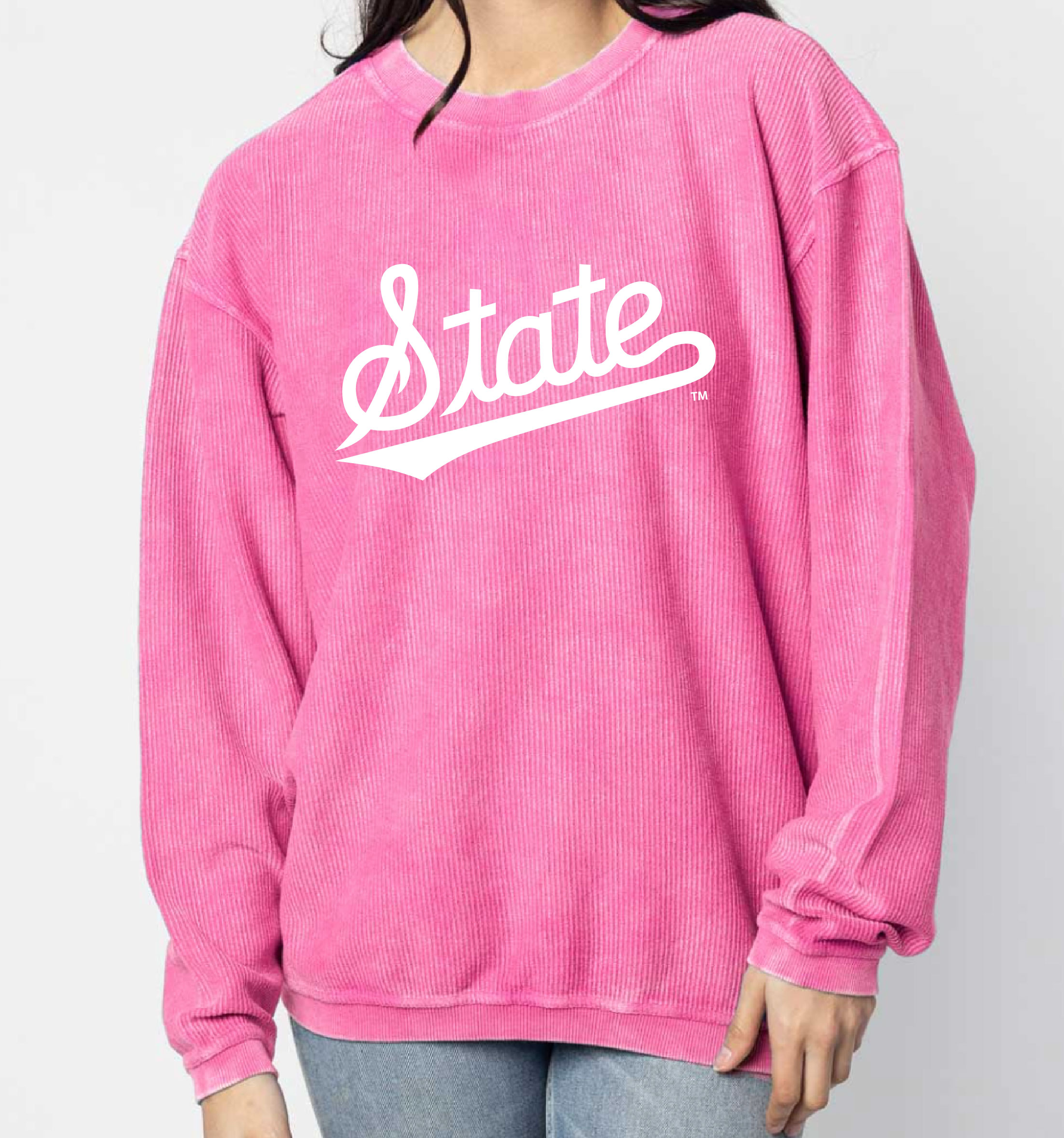 Mississippi State® Corded Sweatshirt Bubblegum