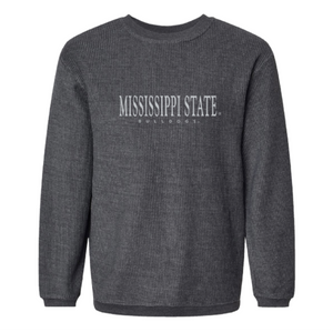 Mississippi State® Corded Sweatshirt - Charcoal
