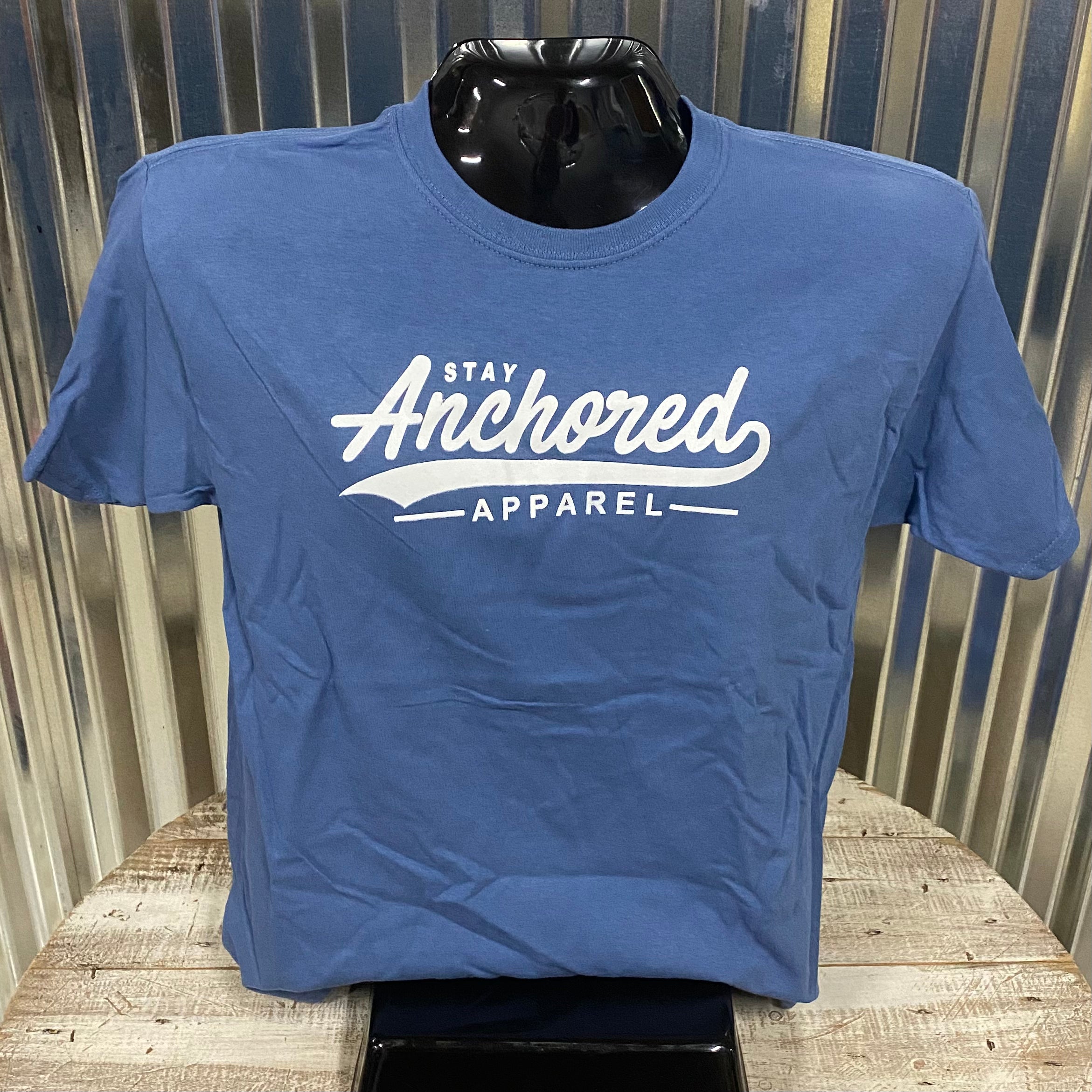 Youth Script Stay Anchored Apparel Tee