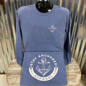 Long Sleeve Blue Jean Stay Anchored Apparel Shirt